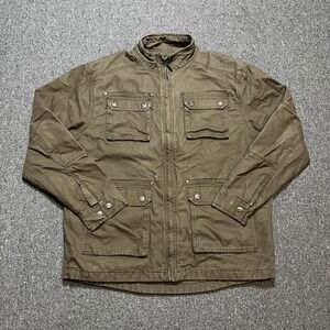Blackhawk Tactical Field Jacket Mens Large Olive Drab Canvas Utility Cargo Coat